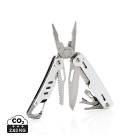 Solid multitool with carabiner Silver