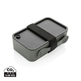 GRS recycled PP lunch box with spork Grey