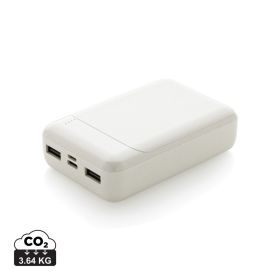 RCS standard recycled plastic 10.000 mAh powerbank White