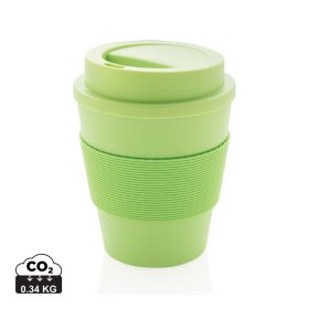 Reusable Coffee cup with screw lid 350ml green