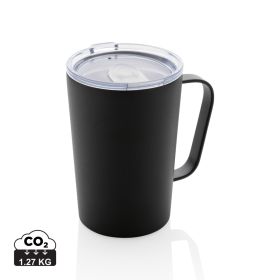 RCS Recycled stainless steel modern vacuum mug with lid Black