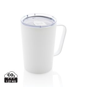 RCS Recycled stainless steel modern vacuum mug with lid White