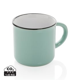 Vintage ceramic mug 280ml green