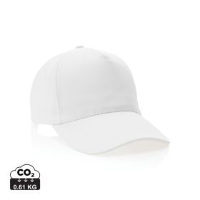Impact 5panel 280gr Recycled cotton cap with AWARE™ tracer White