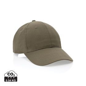 Impact 6 panel 190gr Recycled cotton cap with AWARE™ tracer Green