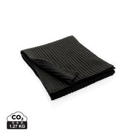 Impact AWARE™ Polylana® knitted scarf 180 x 25cm Black