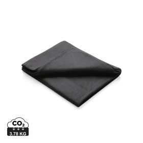 Fleece blanket in pouch Black