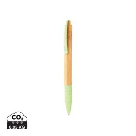 Bamboo & wheat straw pen Green