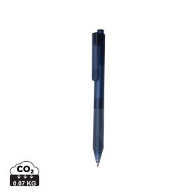X9 frosted pen with silicone grip Navy Blue