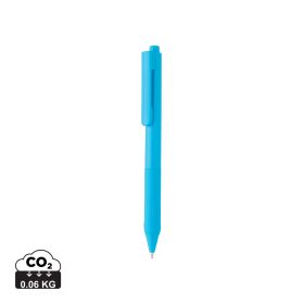 X9 solid pen with silicone grip Light blue