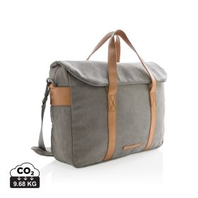 Canvas laptop bag PVC free Grey