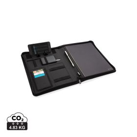 Air 5W wireless charging portfolio A4 w/ 5000 mAh powerbank Black