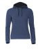 Classic Hoody Women Blue melange