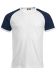 Raglan-T White/Navy blue
