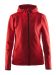 Leisure Full Zip Hood W Bright Red/Black/Grey Melange