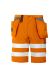 6503 SHORTS EN ISO 20471 CLASS 2/1 Orange/Grey