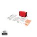 First aid set in pouch red