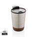 Cork coffee tumbler silver