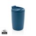 GRS Recycled PP tumbler with flip lid blue