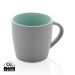 Ceramic mug with coloured inner 300ml green, grey