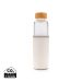 Glass bottle with textured PU sleeve white