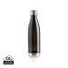 Leakproof water bottle with stainless steel lid black
