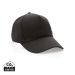 Impact 5panel 280gr Recycled cotton cap with AWARE™ tracer black