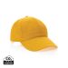 Impact 6 panel 190gr Recycled cotton cap with AWARE™ tracer yellow