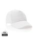 Impact 5 panel 190gr Recycled cotton cap with AWARE™ tracer white
