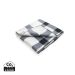 Soft plaid fleece blanket white