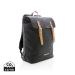 Canvas laptop backpack PVC free black