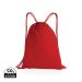 Impact AWARE™ recycled cotton drawstring backpack 145g red