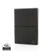 A5 GRS recycled leather notebook grey
