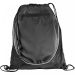 Peek zippered pocket drawstring backpack 5L Solid black