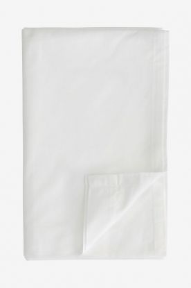 Pillow Case and Bedsheet Percale White