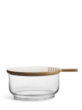 Nature salad bowl with bamboo lid/cutting board