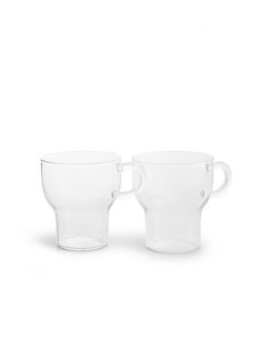 Glass mug large, 2-pcs