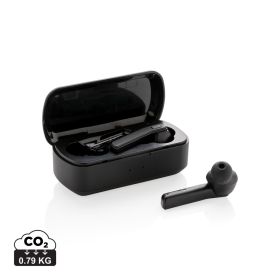 Free Flow TWS earbuds in charging case Black
