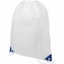 Oriole drawstring backpack with coloured corners 5L White