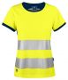 6012 T-SHIRT WOMEN'S EN ISO 20471 CLASS 2/1 Yellow/Navy
