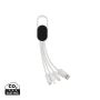 4-in-1 cable with carabiner clip White